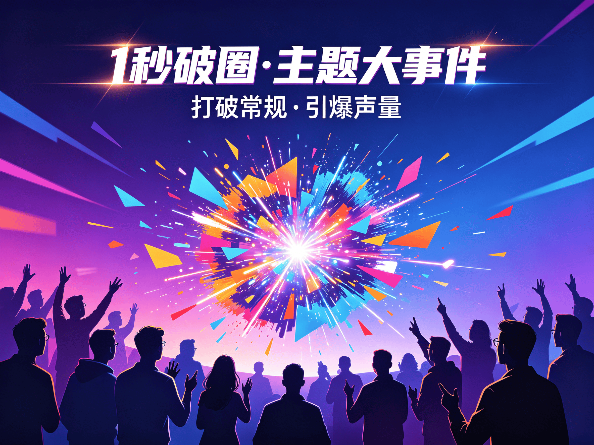 1秒破圈的主题大事件海报设计